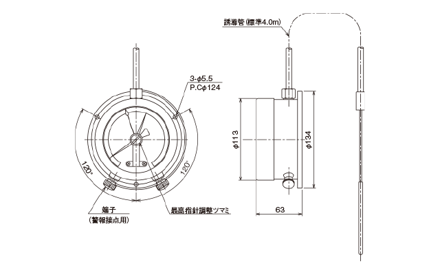 ダイヤル温度計［略称：ダイヤル］