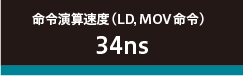 命令演算速度(LD, MOV命令)34ns