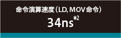 命令演算速度(LD, MOV命令)34ns