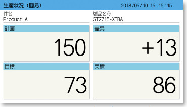 生産状況(簡易)画面