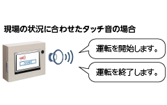 現場の状況に合わせたタッチ音の場合