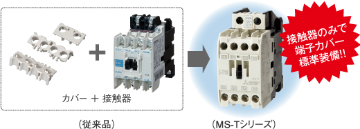 従来品とMS-Tシリーズの標準装備の違い