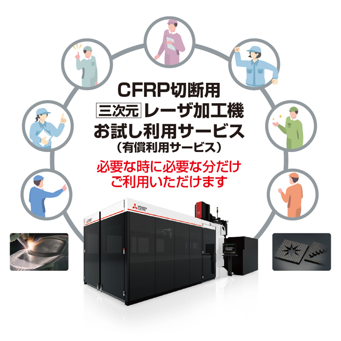 CFRP切断用三次元レーザ加工機 お試し利用サービス