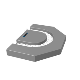 PS800 - Curve 180 CW - Radius 150mm