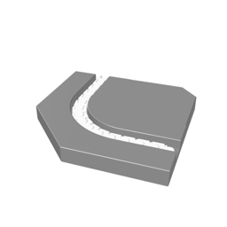 PS800 - Curve 90 Left - Radius 225mm