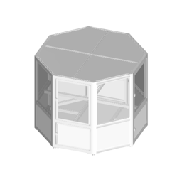 Octagonal Cabin with Three Functional Sections