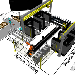 Machine Tending with Tool Automation