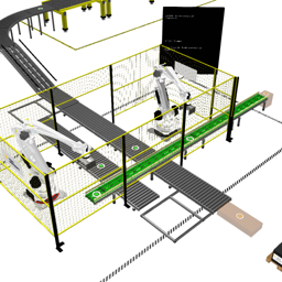 Palletizing Layout With Truckload Forming