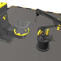 Arc Welding Cell with Two-axis Positioner (OLP)