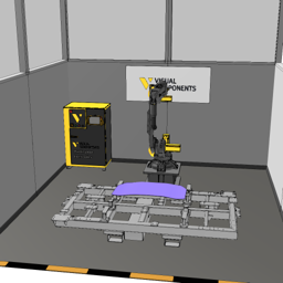 Robot Spraying Cell with Multiple Tools (OLP)